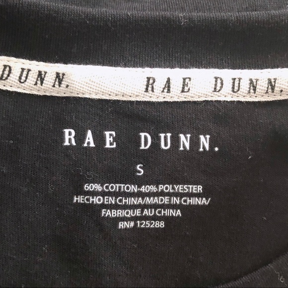 Rae Dunn Tee “HUSTLE ” Cotton Blend Black Short Sleeve T-Shirt Size S NEW - Picture 6 of 7